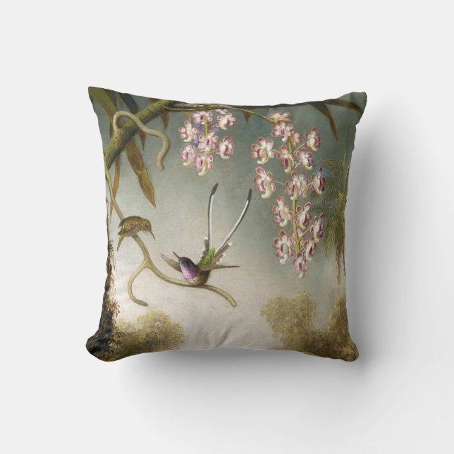 Orquídeas del aerosol con la almohada del colibrí (Anverso)