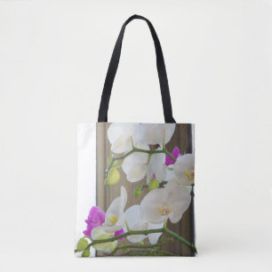Orquídeas en una bolsa de tocador impresa