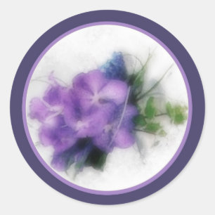 Orquídeas moradas 1 sello para sobres