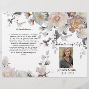 Orquídeas Púrpura Programa Funeral de Hummingbird