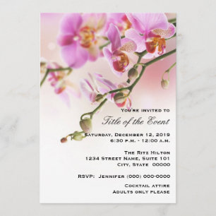 Orquídeas Románticas De Color Rosa Invitación A Su