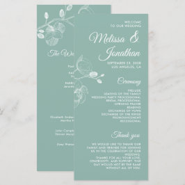 Orquídeas románticas elegante programa de boda mod