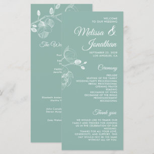 Orquídeas románticas elegante programa de boda mod