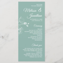 Orquídeas románticas elegante programa de boda mod