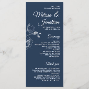 Orquídeas románticas elegante programa de boda mod
