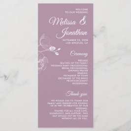 Orquídeas románticas elegante programa de boda mod