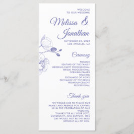 Orquídeas románticas elegante programa de boda mod
