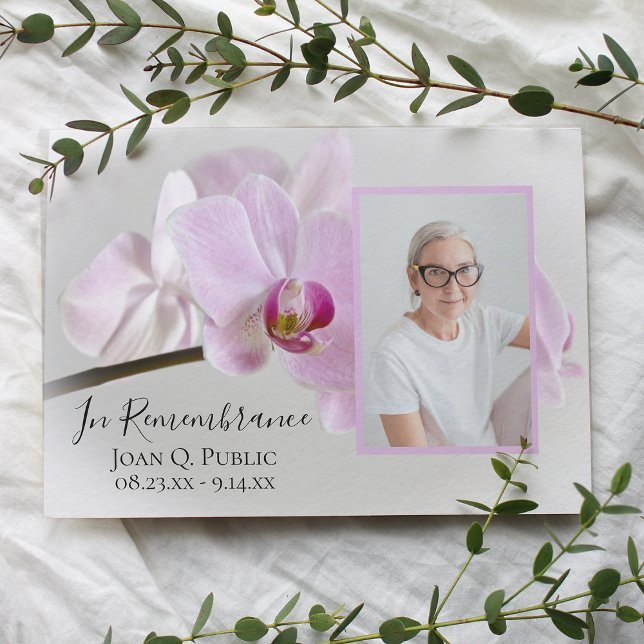 Orquídeas rosas en invitación a aniversario de mue (Subido por el creador)