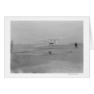 Orville Wright en primer vuelo a 35 metros