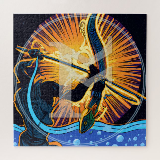 Os Rune Art Puzzle | ᚩ rúnica anglajista (Horizontal)