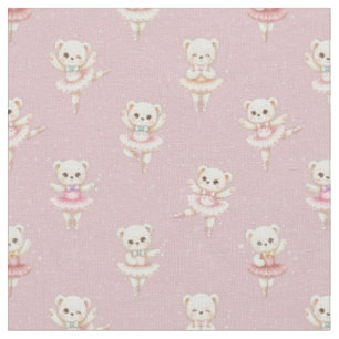 osa de peluche bailarina en tela rosa sin costuras