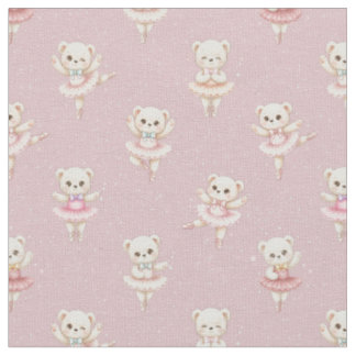 osa de peluche bailarina en tela rosa sin costuras