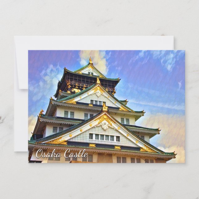Osaka Castle: Flat Card (Anverso)