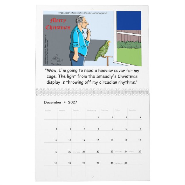 Oscar el calendario del loro Personalizado 2022 (Dec 2027)