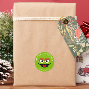 Oscar la etiqueta de regalo de Navidad Grouch Merr