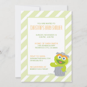 Oscar la invitación de Baby Shower de Grouch