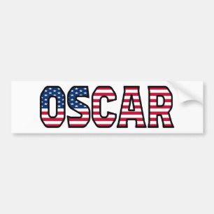 Oscar Nombre Apellido USA Calcomanía Pegatina Coch