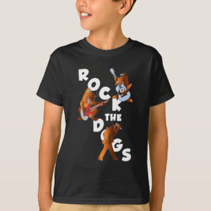 Oscile la camiseta del niño de los perros