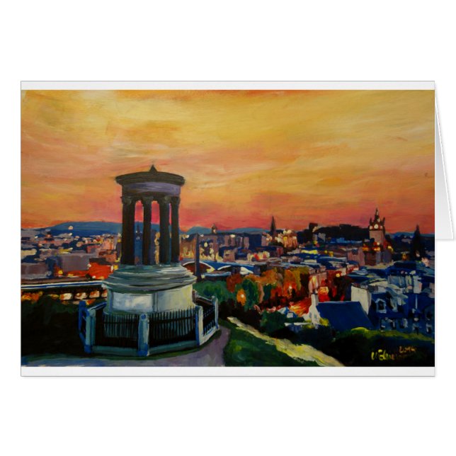 Oscuridad de Edimburgo Escocia Skylineat (Anverso (Horizontal))