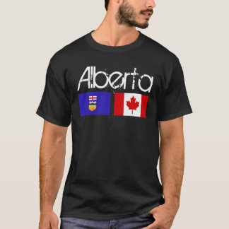Oscuridad de la camisa de la bandera de Alberta