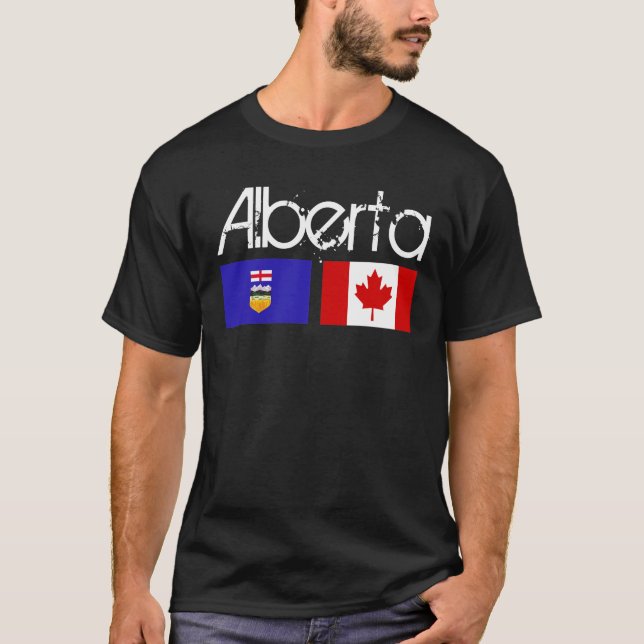Oscuridad de la camisa de la bandera de Alberta (Anverso)