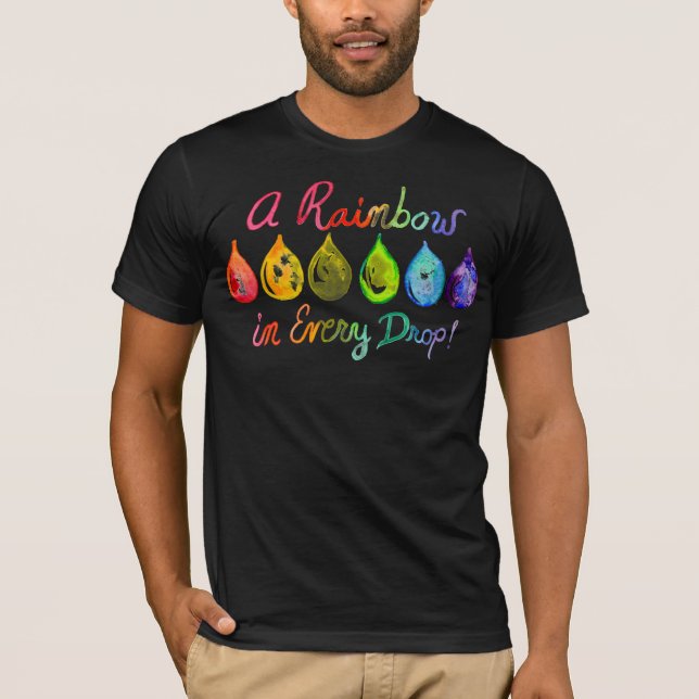 Oscuridad de la camisa del arco iris del orgullo (Anverso)