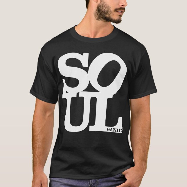 Oscuridad de la camiseta de la "alma" de Soulganic (Anverso)