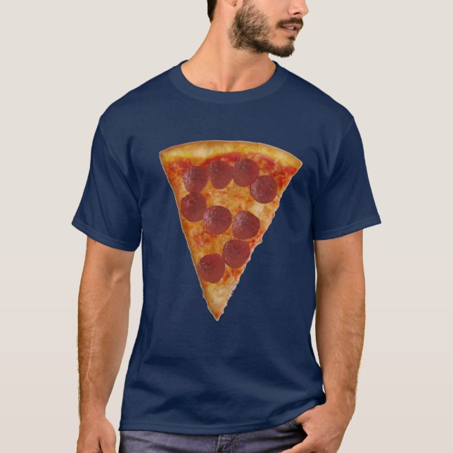 Oscuridad de la camiseta de la pizza (Anverso)