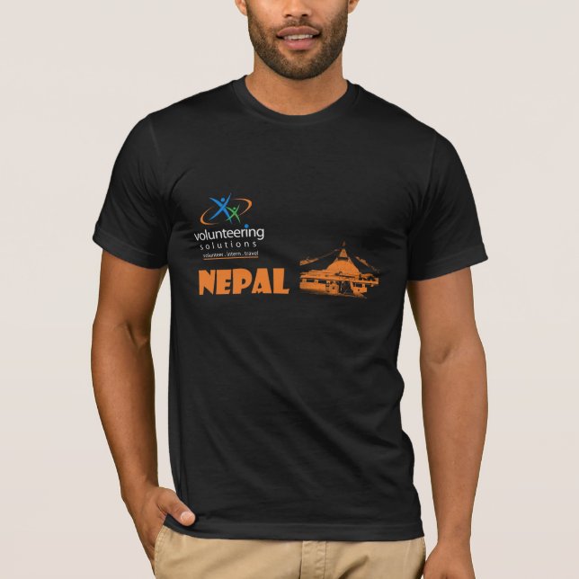 Oscuridad de la camiseta de Nepal - ofrecerse (Anverso)