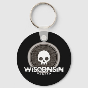Oscuridad punky linda del llavero de Wisconsin del