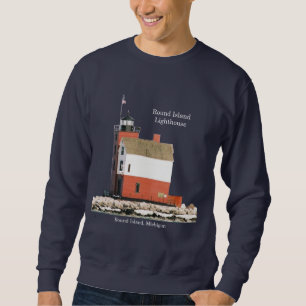 Oscuridad redonda de la camisa del faro de la isla