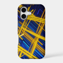 Oscuro Geométrico Neon Amarillo Azul Sci Fi Abstra