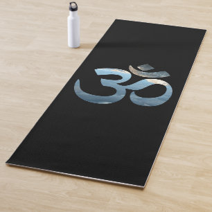 Oscuro Om Mantra Yoga Mat Meditación del Océano Ac