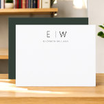 Oscuro Verde Elegante Moderno Minimalista Gracias<br><div class="desc">Expresar gratitud con estilo usando nuestras tarjetas Classic Elegant Modern Minimalista Monograma Gracias. Diseñadas meticulosamente, estas tarjetas combinan perfectamente la sofisticación atemporal con el minimalismo contemporáneo, lo que las convierte en la elección perfecta para transmitir su apreciación. Diseñadas con precisión y atención a los detalles, estas tarjetas de agradecimiento son...</div>
