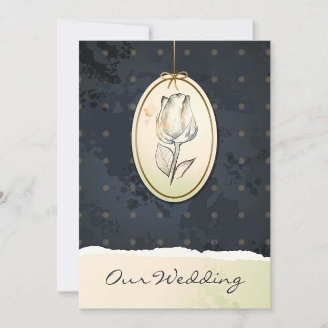 Ósebulos vintage en negro, invitación (Anverso)