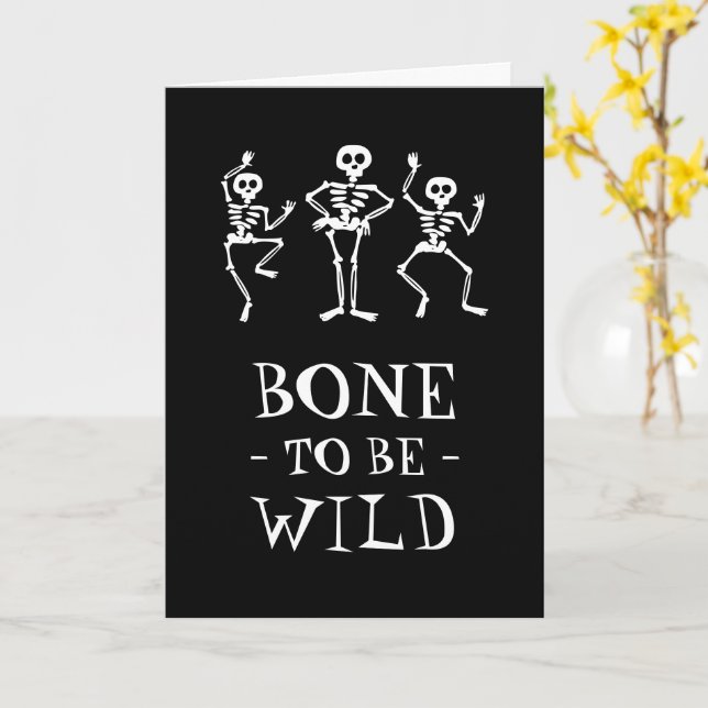 Óseo para ser comodín Skeleton tarjeta de saludo d (flor amarilla)