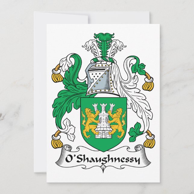O'Shaughnessy Family Crest (Anverso)