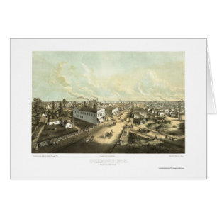 Oshkosh, mapa panorámico de los WI - 1850