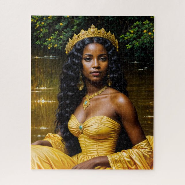 Oshun Orisha - Regal African Goddess Art Puzzle (Vertical)