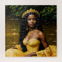 Oshun Orisha - Rompecabezas de Arte de la Diosa Af