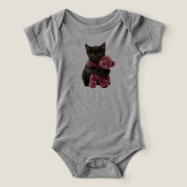 Osito de peluche de gato negro lindo