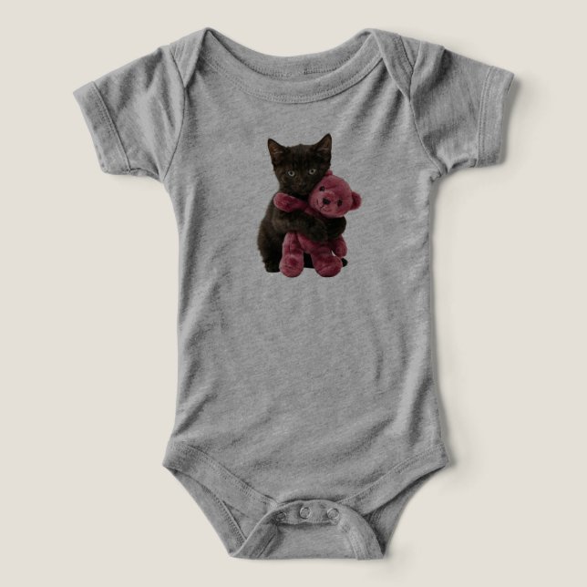 Osito de peluche de gato negro lindo (Diseño delantero )