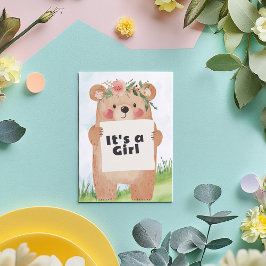 Osito de peluche es una invitación chica a Baby Sh