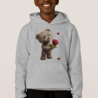Osito de peluche lindo con sudadera con capucha pa