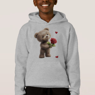Osito de peluche lindo con sudadera con capucha pa