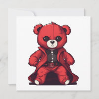 Osito de peluche rojo lindo