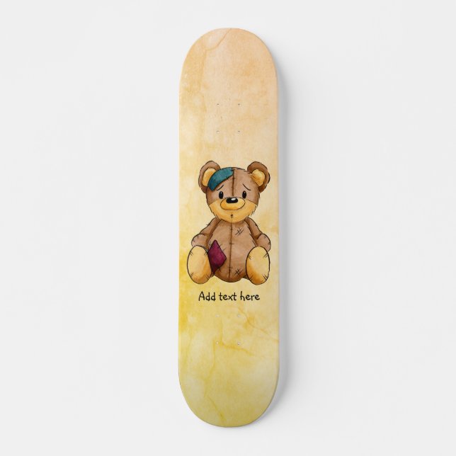 Osito de trapo personalizado Skateboard (Anverso )