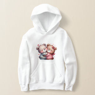 Ositos de peluche abrazando a las niñas sudadera c