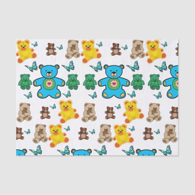 Ositos de peluche de papel decorativo (Anverso)