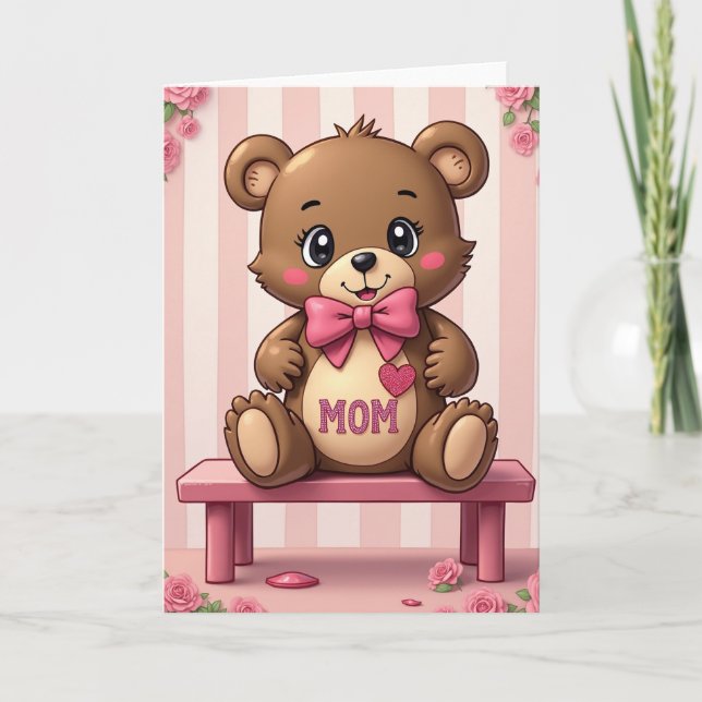 Ositos de peluche Mamás Tarjeta de amor (Anverso)